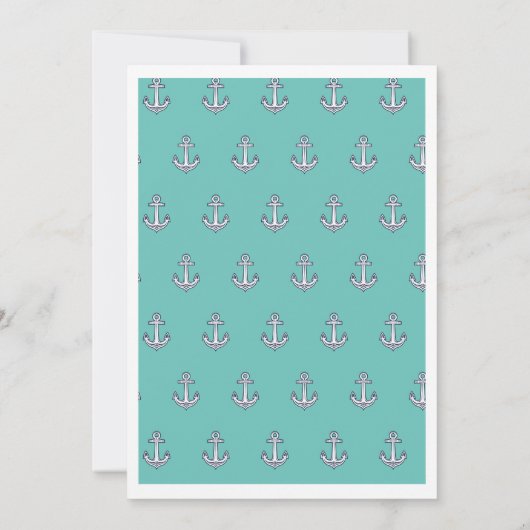 Ahoy c'est un garçon ! Invitation Baby shower naut (Dos)