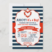Ahoy C'est un garçon ! Invitations Baby showers de (Devant)
