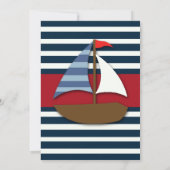 Ahoy C'est un garçon ! Invitations Baby showers na (Dos)