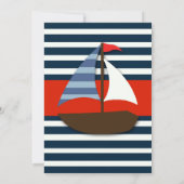 Ahoy C'est un garçon ! Invitations Baby showers na (Dos)