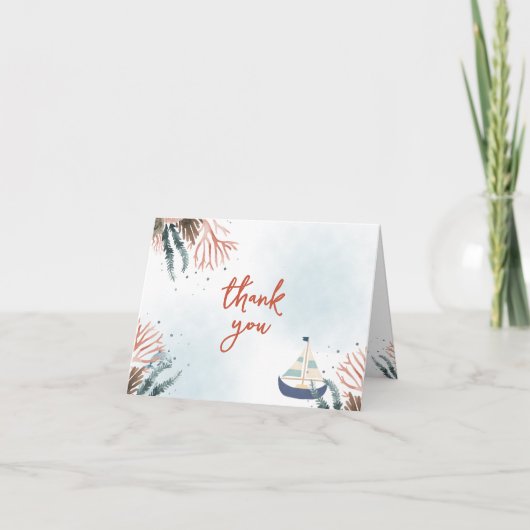 Ahoy C'est un Garçon Nautique Merci Cartes (Devant)