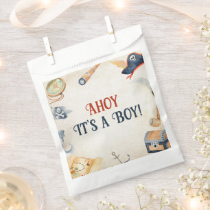 Ahoy C'est un garçon Pirate Baby shower Favor Sacs