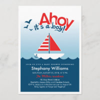 Ahoy c'est un Invitation Baby shower nautique