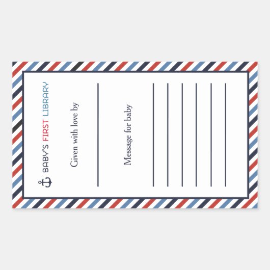 Ahoy C'est un livre Sticker Bookplate Portrait (Devant)