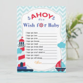Ahoy C'est une carte de conseil pour baby shower d (Debout devant)