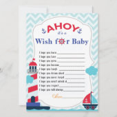 Ahoy C'est une carte de conseil pour baby shower d (Devant)