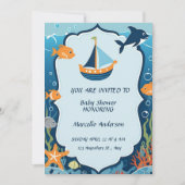 "Ahoy ! C'est une invitation de Baby shower de gar (Devant)