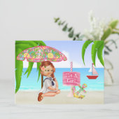 Ahoy C'est une invitation de Baby shower fille (Debout devant)