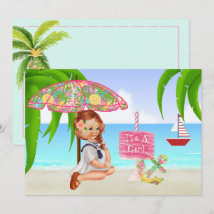 Ahoy C'est une invitation de Baby shower fille