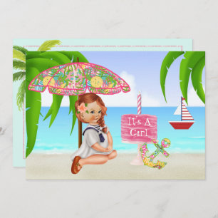 Ahoy C'est une invitation de Baby shower fille