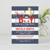 Ahoy c'est une invitation pour Baby showers (Debout devant)