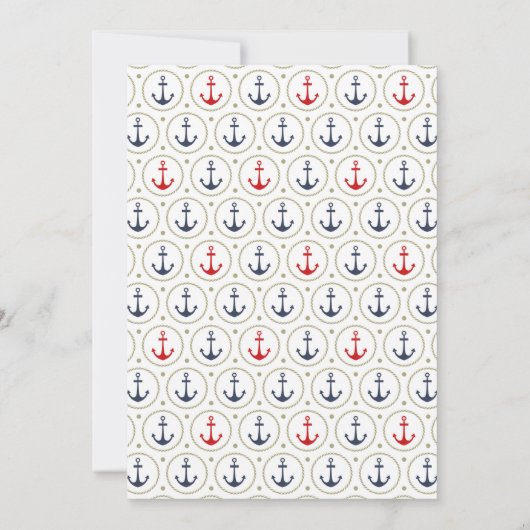 Ahoy c'est une invitation pour Baby showers (Dos)