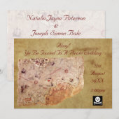 Ahoy. Een Pirate Wedding Kaart (Voorkant / Achterkant)