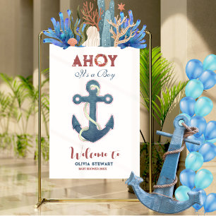 Ahoy est un garçon Nauticcal Baby shower Boy Bienv