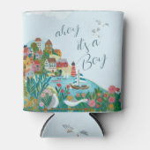 Ahoy, het is een baby shower feest blikjeskoeler (Voorkant)