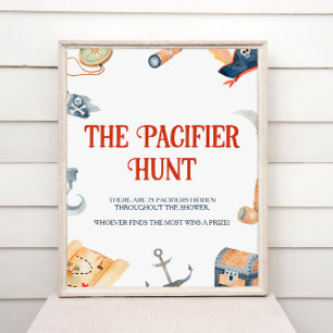 Ahoy het is een Baby shower fopspeen jacht Reclamebord Met Voetstuk