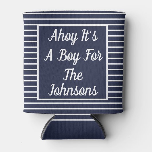 Ahoy Het is een Baby shower Koelbox Blikjeskoeler (Voorkant)