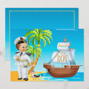 Ahoy Het is een Baby shower-uitnodiging. Kaart