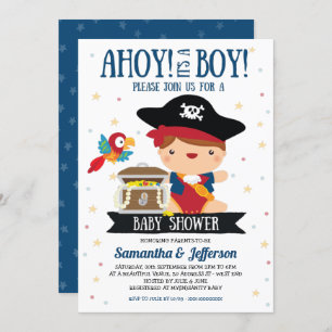 Ahoy Het is een Baby shower-uitnodiging voor peute Kaart