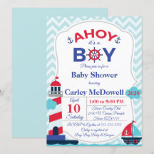 Ahoy Het is een baby shower van een jongen.