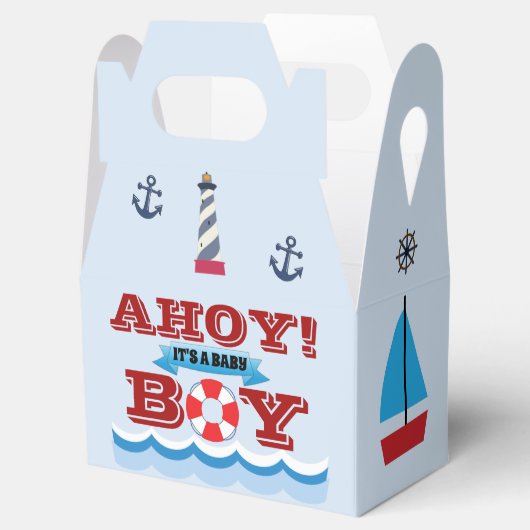 Ahoy Het is een babybox. Bedankdoosjes (Geopend)