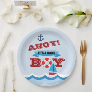 Ahoy Het is een Bord voor babyjongenspapier
