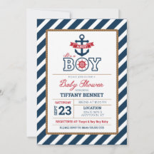 Ahoy, het is een BOY. Baby shower Uitnodiging