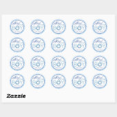 Ahoy Het is een Boy Nautical Baby shower Favoriet  Ronde Sticker (Vel)