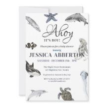 Ahoy, het is een Boy Waterverf Baby shower