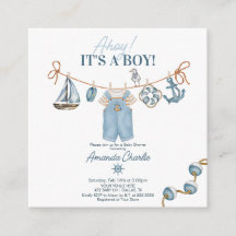 Ahoy het is een jongen Baby Shower