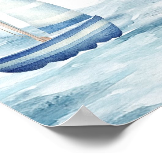 Ahoy het is een jongen baby shower welkomstbord poster (Hoek)