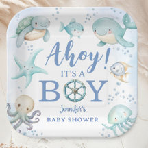 Ahoy het is een jongen  Baby Shower Zeiler Nautilu