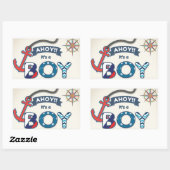 Ahoy Het is een jongen Envelope sticker Nautical (Vel)