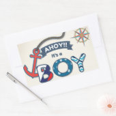 Ahoy Het is een jongen Envelope sticker Nautical (Envelop)