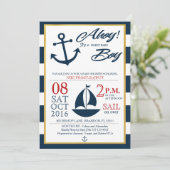 Ahoy. Het is een jongen! Kaart (Staand voorkant)