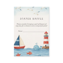 Ahoy Het is een jongen luier Raffle