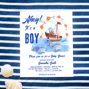 Ahoy, het is een jongen-nautical baby shower budge