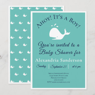 Ahoy, het is een jongen! Nautical Baby shower Invi Kaart