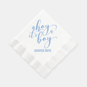Ahoy Het is een Jongen Nautical Baby shower Sip en Servetten