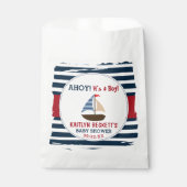 Ahoy, het is een jongen! Nautical Boat Baby shower Bedankzakje (Voorkant)