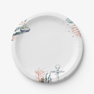 Ahoy Het is een Jongen Nautilus Baby Shower Borden Papieren Bordje
