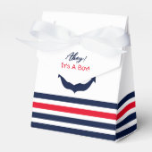 Ahoy, het is een jongen! Nautisch Baby shower Bedankdoosjes (Voorkant Zijde)