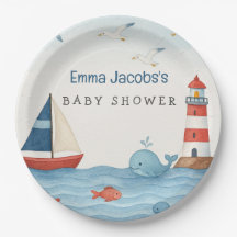 Ahoy Het is een Jongen Nautisch Baby shower