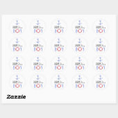 Ahoy, het is een jongen! Nautisch Baby shower Ronde Sticker (Vel)