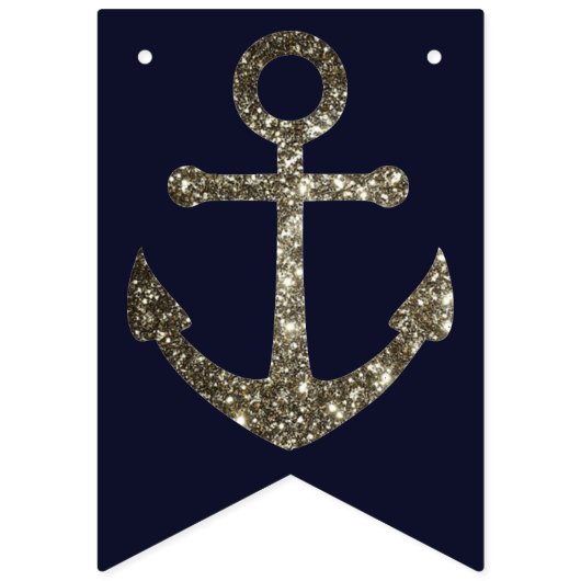 Ahoy Het is een Jongen Nautisch Baby shower Vlaggetjes (Eerste vlag)