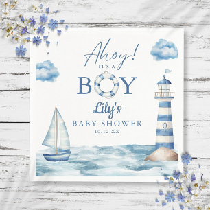 Ahoy Het Is Een Jongen Nautische Baby Shower Servet