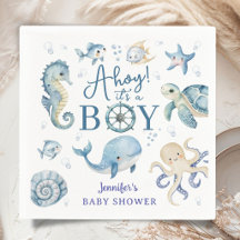 Ahoy Het Is Een Jongen Nautische Zeiler Baby Borre