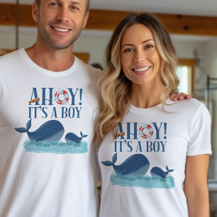 Ahoy het is een Jongen Oceanen Walvissen Geslacht T-shirt