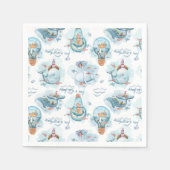 Ahoy het is een jongen walvis Baby shower gast Servet (Voorkant)