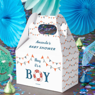Ahoy Het is een Jongen Zeeman Baby Shower Bedankdoosjes